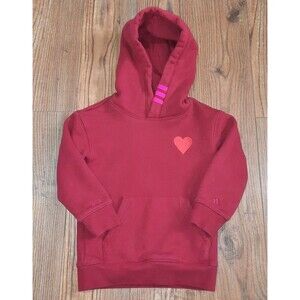 Adidas x IVY PARK Ivy Heart Kids Hoodie Red Heart Burgundy 3 Stripes 5T Beyoncé